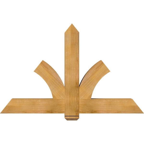 Ekena Millwork Redmond Rough Sawn Timber Gable Bracket, Western Red Cedar, 60"W x 38"H x 6"D x 6"F, 15/12 Pitch GBW060X38X0606RED00RWR - main